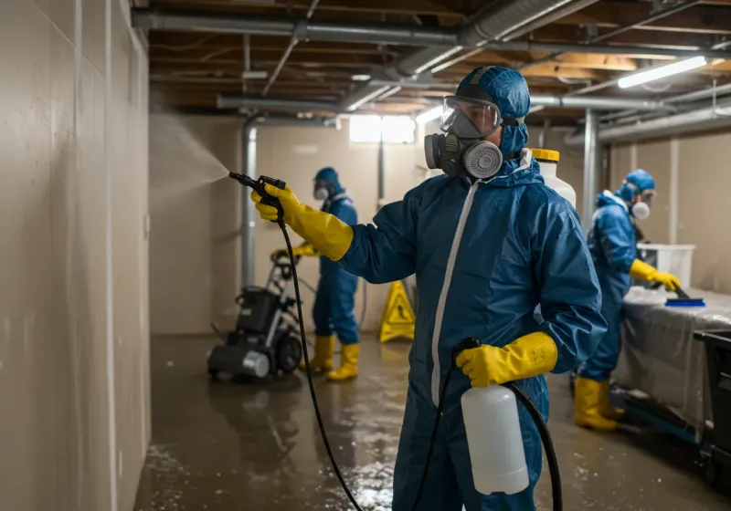 Basement Sanitization and Antimicrobial Treatment process in South Sioux City, NE