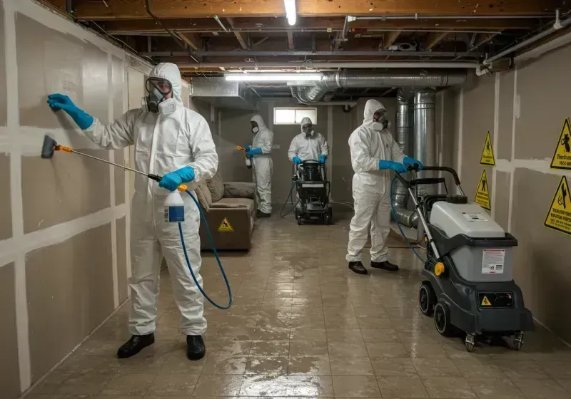 Basement Moisture Removal and Structural Drying process in South Sioux City, NE